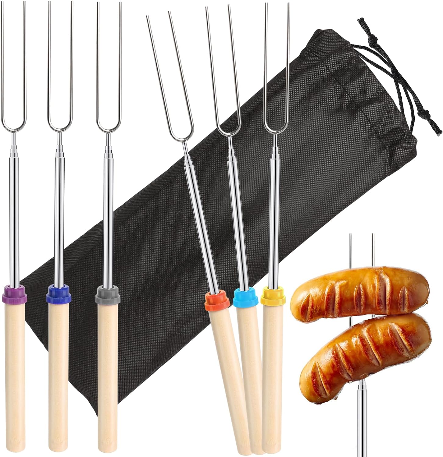 Corn Dog Stick - شوكة شواء تصغير من الفولاذ المقاوم