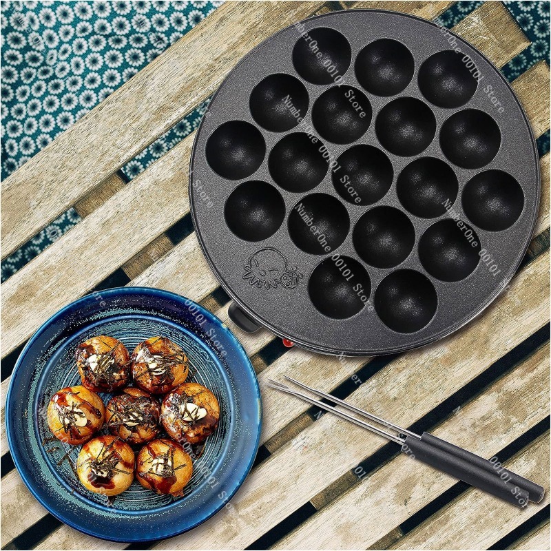آلة صنع كرات الأخطبوط الكهربائ - مراجعة Takoyaki Grill Plate وسعره